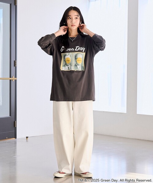 coen(コーエン)の「GREEN DAY / ROCK STANLEY(ロックスタンレー)別注ロングスリーブTシャツ(Tシャツ/カットソー・レディース・オフホワイト/ダークグレー・M/L)」の12枚目の写真