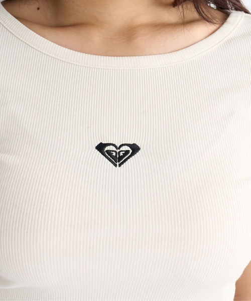 ROXY(ロキシー)の「CHEEKIE PEEKIE /ロキシーロゴショート丈カッティングデザイン半袖Tシャツ(Tシャツ/カットソー・レディース・グレー/ホワイト/ブラック・MEDIUM/LARGE/SMALL)」の8枚目の写真