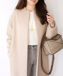 roomy（ルーミー）の「ノーカラーロングコート（ノーカラーコート）」