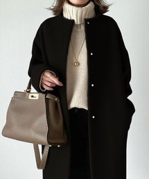 roomy（ルーミー）の「ノーカラーロングコート（ノーカラーコート）」