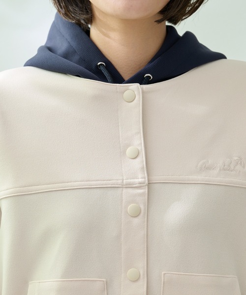 Arnold Palmer（アーノルドパーマー）の「ノーカラー ライトジャケット（ノーカラージャケット・レディース・ベージュ/ライトベージュ/ブラック・M/L/S）」の16枚目の写真