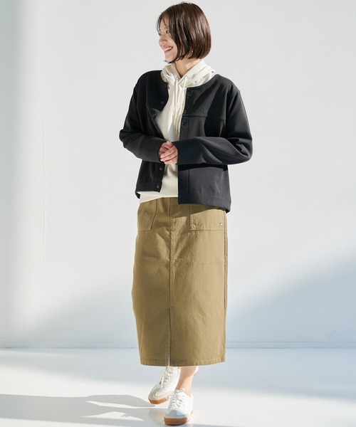 Arnold Palmer（アーノルドパーマー）の「ノーカラー ライトジャケット（ノーカラージャケット・レディース・ベージュ/ライトベージュ/ブラック・M/L/S）」の6枚目の写真