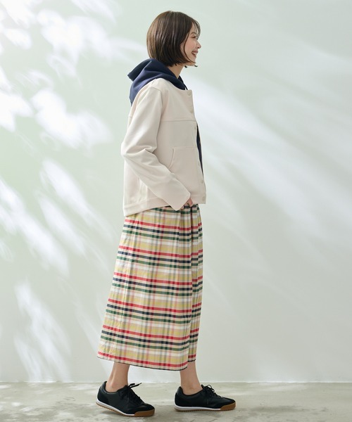 Arnold Palmer（アーノルドパーマー）の「ノーカラー ライトジャケット（ノーカラージャケット・レディース・ベージュ/ライトベージュ/ブラック・M/L/S）」の12枚目の写真