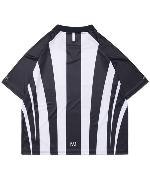 NOMANUAL(NOMANUAL)の「A'GEM/9 × .kom 『NOMANUAL/ノーマニュアル』 STRIPE FOOTBALL SHIRT/ストライプ フットボールシャツ(ポロシャツ・レディース・ホワイト/グレー/ブルー・M/L)」の14枚目の写真