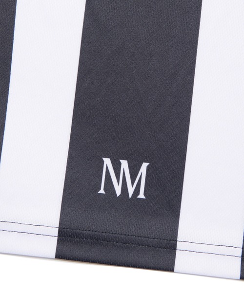 NOMANUAL(NOMANUAL)の「A'GEM/9 × .kom 『NOMANUAL/ノーマニュアル』 STRIPE FOOTBALL SHIRT/ストライプ フットボールシャツ(ポロシャツ・レディース・ホワイト/グレー/ブルー・M/L)」の16枚目の写真