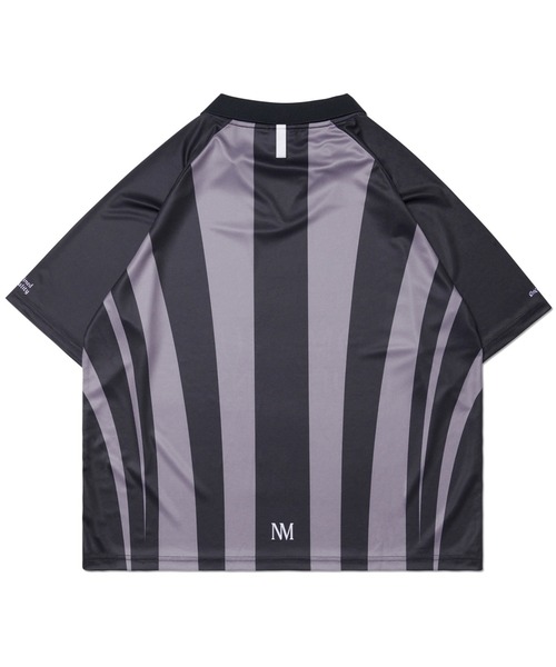 NOMANUAL(NOMANUAL)の「A'GEM/9 × .kom 『NOMANUAL/ノーマニュアル』 STRIPE FOOTBALL SHIRT/ストライプ フットボールシャツ(ポロシャツ・レディース・ホワイト/グレー/ブルー・M/L)」の18枚目の写真
