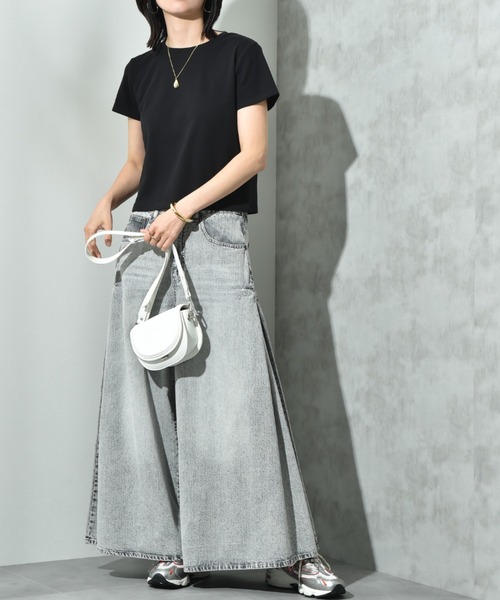 CLOCHE（クロシェ）の「【ＣＬＯＣＨＥ】コンパクトＴシャツ（Tシャツ/カットソー・レディース・ライトグレー/オフホワイト/ブラック・FREE）」の17枚目の写真