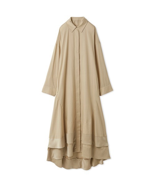 styling/（スタイリング）の「ヘムフレア2WAYシャツワンピース（ワンピース・レディース・ホワイト/サックスブルー/ベージュ・1/0）」の2枚目の写真