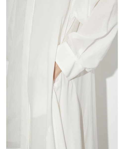 styling/（スタイリング）の「ヘムフレア2WAYシャツワンピース（ワンピース・レディース・ホワイト/サックスブルー/ベージュ・1/0）」の7枚目の写真