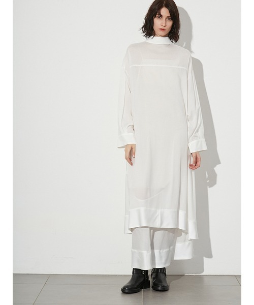 styling/（スタイリング）の「ヘムフレア2WAYシャツワンピース（ワンピース・レディース・ホワイト/サックスブルー/ベージュ・1/0）」の9枚目の写真