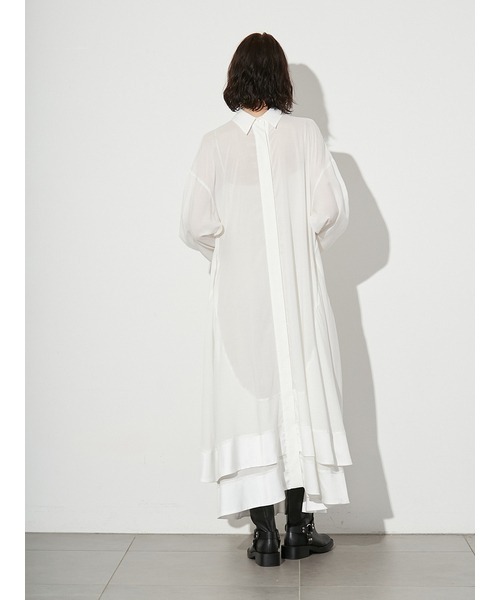 styling/（スタイリング）の「ヘムフレア2WAYシャツワンピース（ワンピース・レディース・ホワイト/サックスブルー/ベージュ・1/0）」の10枚目の写真