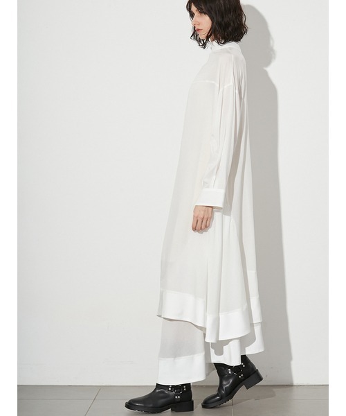 styling/（スタイリング）の「ヘムフレア2WAYシャツワンピース（ワンピース・レディース・ホワイト/サックスブルー/ベージュ・1/0）」の11枚目の写真