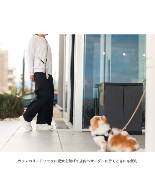 POST GENERAL(ポストジェネラル)の「ドッグスフォーピース / DOGS FOR PEACE ショルダークライミングロープ2WAYリーシュ(リード/ハーネス/首輪・レディース・カーキ/グレー/オレンジ/ブラック・FREE)」の7枚目の写真