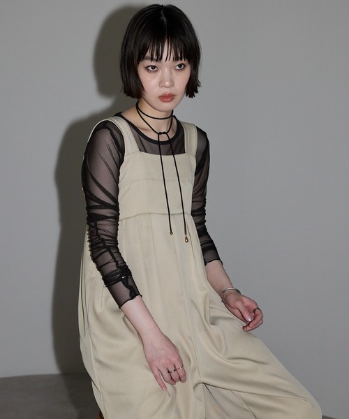 leimn(レイムン)の「【裾ドロストバルーンオールインワン】(サロペット/オーバーオール・レディース・グレー/ブラック/ベージュ・M)」の3枚目の写真
