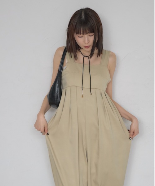 leimn(レイムン)の「【裾ドロストバルーンオールインワン】(サロペット/オーバーオール・レディース・グレー/ブラック/ベージュ・M)」の14枚目の写真