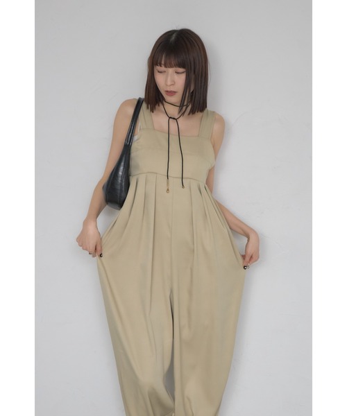 leimn(レイムン)の「【裾ドロストバルーンオールインワン】(サロペット/オーバーオール・レディース・グレー/ブラック/ベージュ・M)」の4枚目の写真