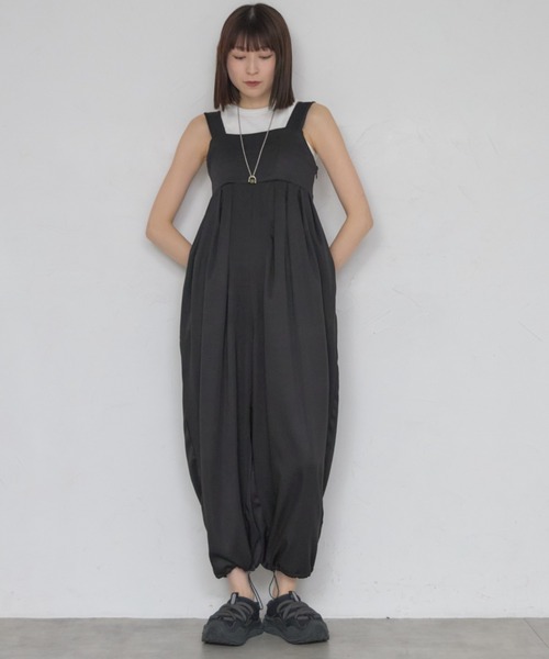 leimn(レイムン)の「【裾ドロストバルーンオールインワン】(サロペット/オーバーオール・レディース・グレー/ブラック/ベージュ・M)」の16枚目の写真