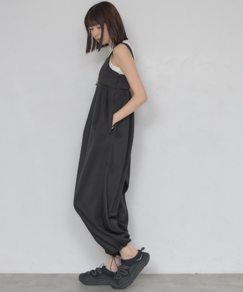 leimn(レイムン)の「【裾ドロストバルーンオールインワン】(サロペット/オーバーオール・レディース・グレー/ブラック/ベージュ・M)」の19枚目の写真