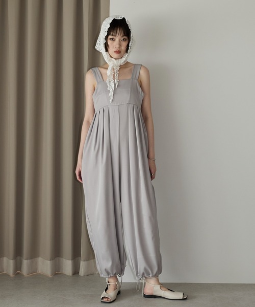 leimn(レイムン)の「【裾ドロストバルーンオールインワン】(サロペット/オーバーオール・レディース・グレー/ブラック/ベージュ・M)」の20枚目の写真