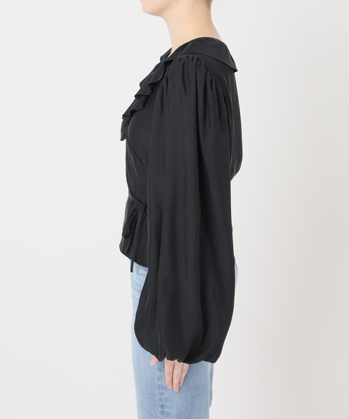 Spick & Span（スピックアンドスパン）の「Higuchi*Sカシュクールフリルブラウス（シャツ/ブラウス・レディース・アイボリー/ブラック・FREE）」の18枚目の写真