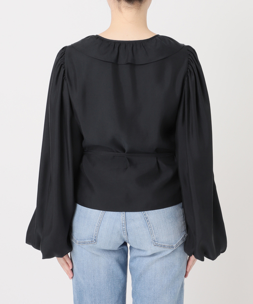 Spick & Span（スピックアンドスパン）の「Higuchi*Sカシュクールフリルブラウス（シャツ/ブラウス・レディース・アイボリー/ブラック・FREE）」の19枚目の写真
