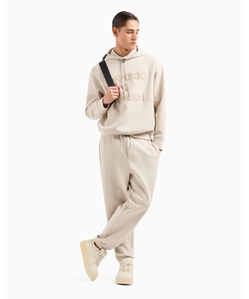 EMPORIO ARMANI（エンポリオアルマーニ）の「【エンポリオ アルマーニ】ドローストリング ジョガーパンツ ダブルジャージー（スウェットパンツ・メンズ・ブラック/グレイッシュベージュ・X-LARGE/X-SMALL/SMALL/MEDIUM/LARGE/XX-LARGE/XX-SMALL）」の10枚目の写真