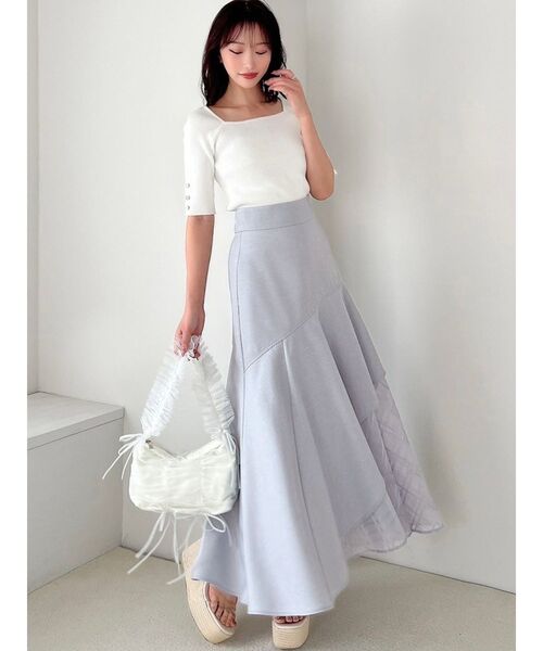 RESEXXY（リゼクシー）の「チュールデザインバッグ（ハンドバッグ・レディース・ホワイト/グレー・FREE）」の10枚目の写真