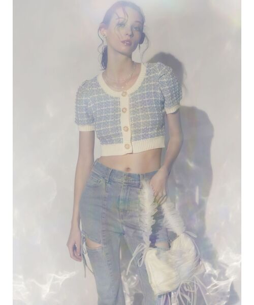 RESEXXY（リゼクシー）の「チュールデザインバッグ（ハンドバッグ・レディース・ホワイト/グレー・FREE）」の11枚目の写真