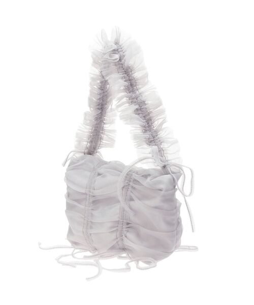 RESEXXY（リゼクシー）の「チュールデザインバッグ（ハンドバッグ・レディース・ホワイト/グレー・FREE）」の12枚目の写真