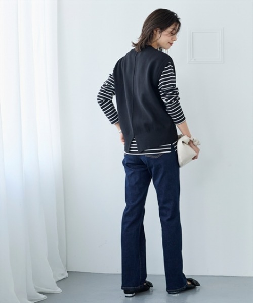 nissen（ニッセン）の「マシュマロニットミラノリブバックスリットベスト＜大きいサイズ有＞（ベスト・レディース・ブラック/ベージュ/モカ・S/M/L/LL/3L）」の7枚目の写真