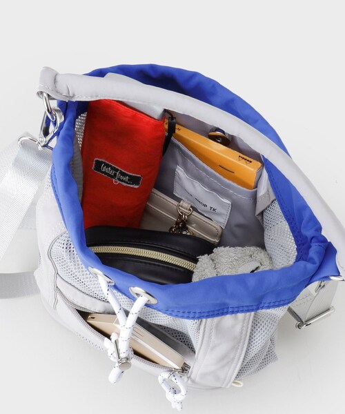 THE SHOP TK （ザ ショップ ティーケー ）の「メッシュナイロンコンビ巾着ショルダーバッグ（ショルダーバッグ・レディース・ブラック/グレー/オフホワイト・00）」の12枚目の写真