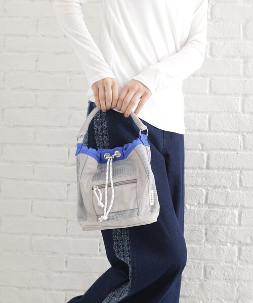 THE SHOP TK （ザ ショップ ティーケー ）の「メッシュナイロンコンビ巾着ショルダーバッグ（ショルダーバッグ・レディース・ブラック/グレー/オフホワイト・00）」の17枚目の写真