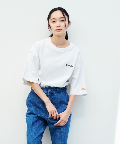 KELTY(ケルティ)の「ケルティ ロゴS/Sティーシャツ(Tシャツ/カットソー・レディース・ホワイト/ブラック/ネイビー/ベージュ/ヘザーグレー・M/L/S/XL)」の17枚目の写真