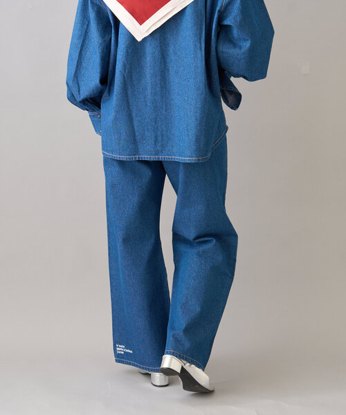 CIAOPANIC TYPY（チャオパニックティピー）の「【willow】ポイント裾刺繍デニム（その他パンツ・レディース・オフホワイト/ブルー・SMALL/MEDIUM）」の11枚目の写真