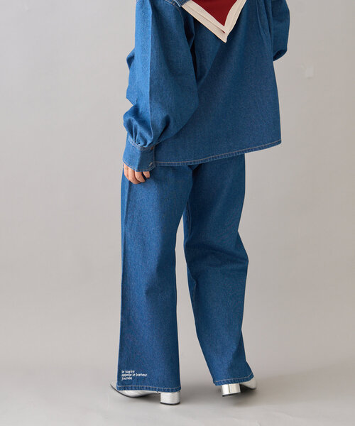 CIAOPANIC TYPY（チャオパニックティピー）の「【willow】ポイント裾刺繍デニム（その他パンツ・レディース・オフホワイト/ブルー・SMALL/MEDIUM）」の12枚目の写真