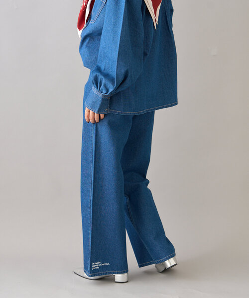 CIAOPANIC TYPY（チャオパニックティピー）の「【willow】ポイント裾刺繍デニム（その他パンツ・レディース・オフホワイト/ブルー・SMALL/MEDIUM）」の13枚目の写真