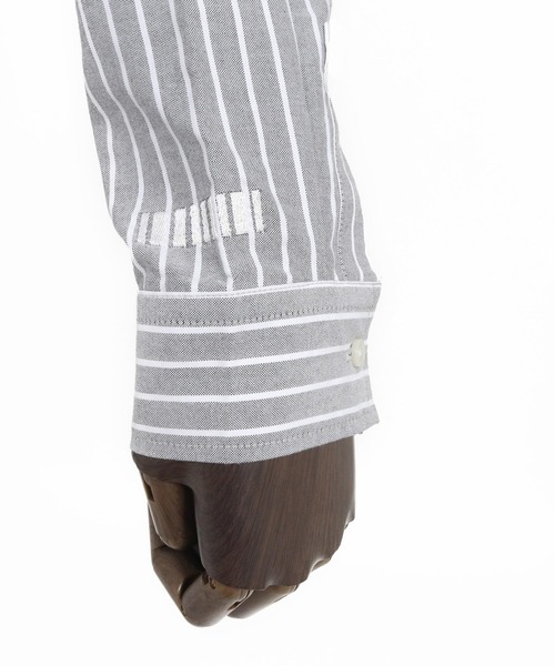 felkod(フィルコッド)の「ms6009- Zip Pocket Stripe Band collar Shirts バンドカラーシャツ(シャツ/ブラウス・メンズ・ブルー系その他/ブラック系その他・L/M/S)」の12枚目の写真