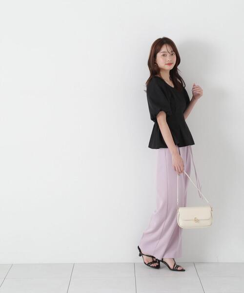 PROPORTION BODY DRESSING(プロポーションボディドレッシング)の「バルーン袖ペプラムブラウス / 1215110310(シャツ/ブラウス・レディース・ホワイト/ブラック/ブルー・FREE)」の5枚目の写真