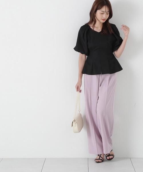 PROPORTION BODY DRESSING(プロポーションボディドレッシング)の「バルーン袖ペプラムブラウス / 1215110310(シャツ/ブラウス・レディース・ホワイト/ブラック/ブルー・FREE)」の6枚目の写真