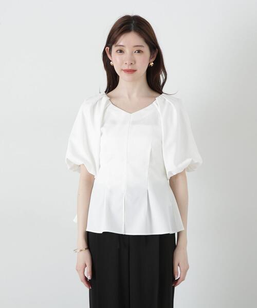 PROPORTION BODY DRESSING(プロポーションボディドレッシング)の「バルーン袖ペプラムブラウス / 1215110310(シャツ/ブラウス・レディース・ホワイト/ブラック/ブルー・FREE)」の12枚目の写真