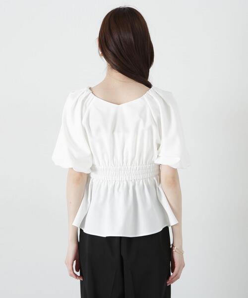 PROPORTION BODY DRESSING(プロポーションボディドレッシング)の「バルーン袖ペプラムブラウス / 1215110310(シャツ/ブラウス・レディース・ホワイト/ブラック/ブルー・FREE)」の14枚目の写真