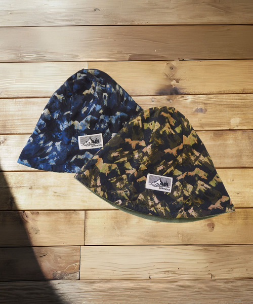 MAISON mou（メゾンムー）の「【sownoas/サウノアーズ】総柄サウナハット（ハット・レディース・ネイビー/カーキ・FREE）」の4枚目の写真