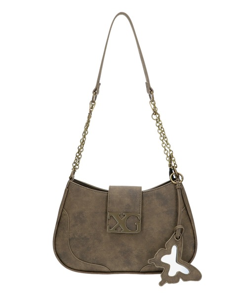 X-girl（エックスガール）の「LOGO MARK FAUX LEATHER BAG（ショルダーバッグ・レディース・ブラック/ブラウン・ONE SIZE）」の5枚目の写真