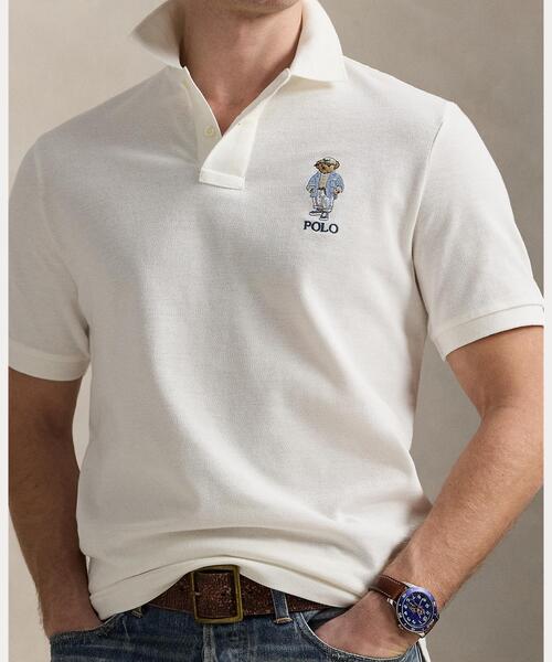 POLO RALPH LAUREN(ポロ ラルフ ローレン)の「クラシック フィット Polo ベア メッシュ ポロシャツ(ポロシャツ・メンズ・ホワイト・XS/XL/S/M/L/XXL)」の2枚目の写真
