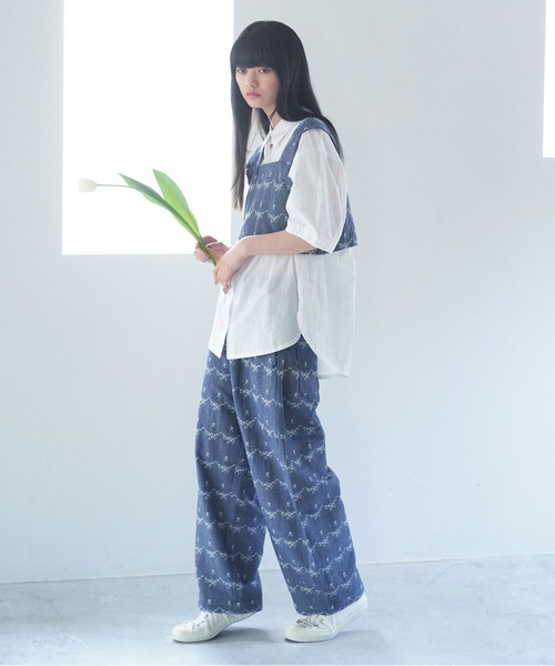 △デニム調 hana ジャカード パンツ（その他パンツ）｜bulle de