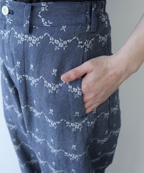 bulle de savon（ビュルデサボン）/ スノーパンツ △デニム調 hana ジャカード パンツ（その他パンツ）｜bulle de