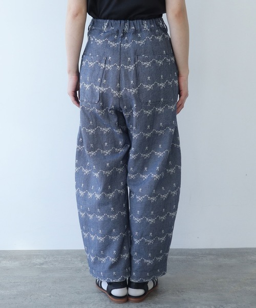 bulle de savon（ビュルデサボン）/ スノーパンツ △デニム調 hana ジャカード パンツ（その他パンツ）｜bulle de