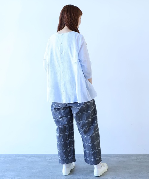 bulle de savon（ビュルデサボン）/ スノーパンツ △デニム調 hana ジャカード パンツ（その他パンツ）｜bulle de