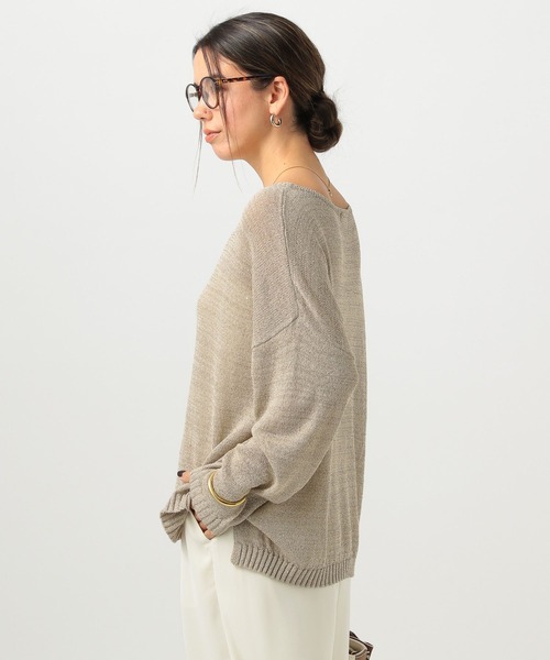 BAYFLOW（ベイフロー）の「ブライトシアーニットプルオーバー（ニット/セーター・レディース・ベージュ/ライトブルー/オフホワイト・FREE）」の8枚目の写真