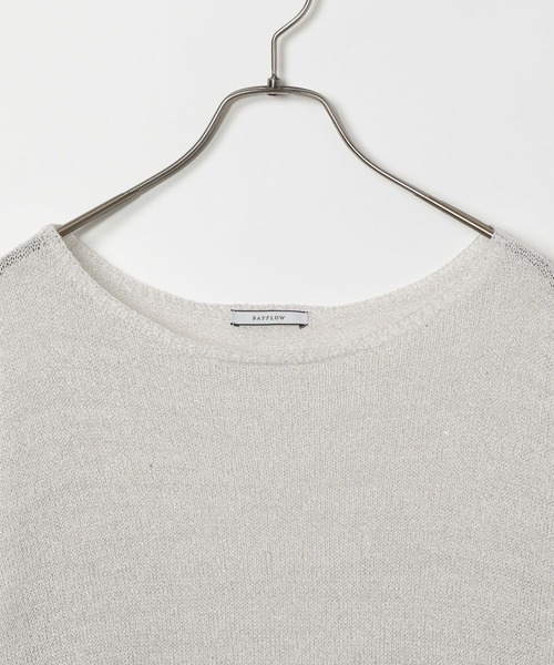 BAYFLOW（ベイフロー）の「ブライトシアーニットプルオーバー（ニット/セーター・レディース・ベージュ/ライトブルー/オフホワイト・FREE）」の19枚目の写真